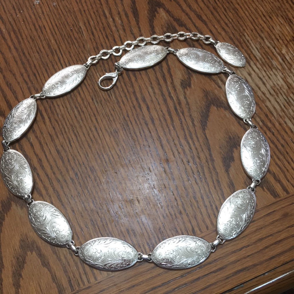 Ladies Silver Western Belt